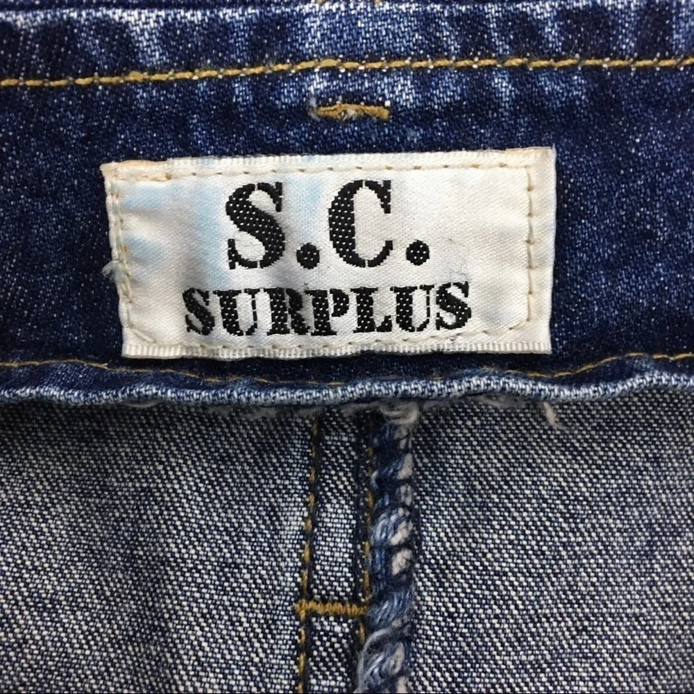 VINTAGE Jean Skirt 90s Y2K Denim Button Front Retro Modest Minimalist Size 9/10